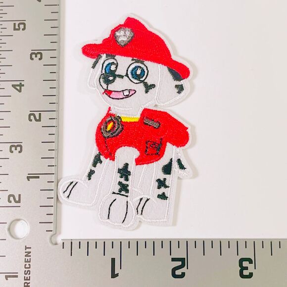 iron on patch-Paw‎ Patrol-Marshall-Firefighter Dog-Cartoon Kids gift-Crafts - Picture 2 of 3